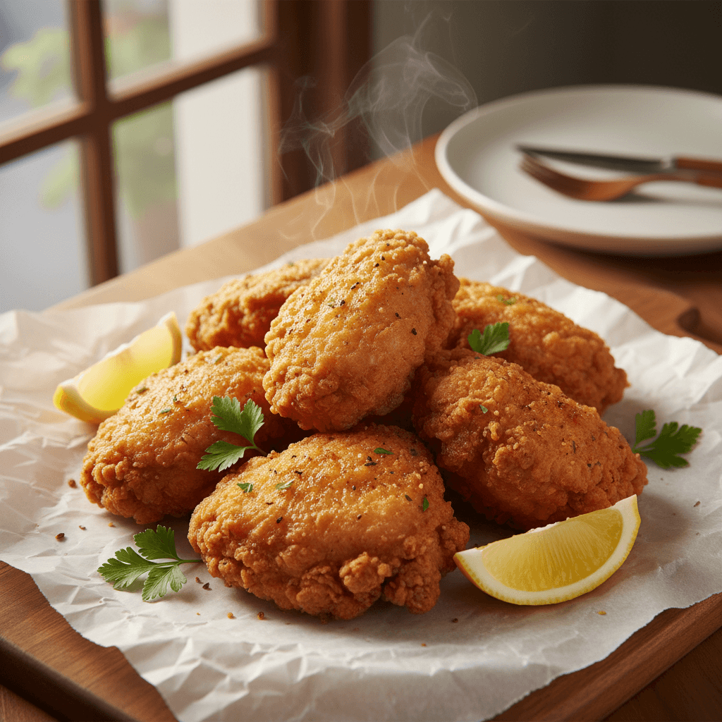 Grilled chicken pieces