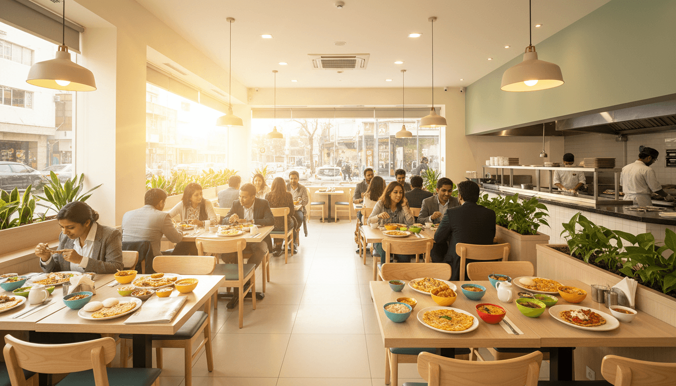 Brothers Restaurant and Grill warm interior with modern Kerala restaurant setting